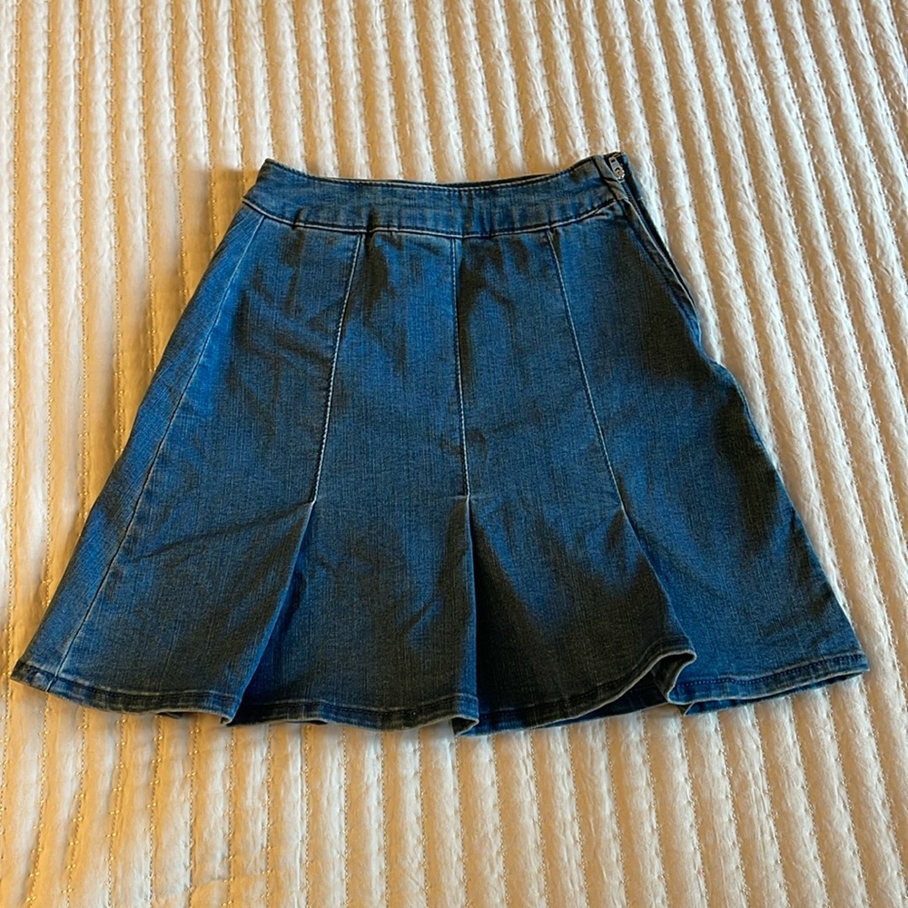 SO High Rise Jean Tennis Skirt